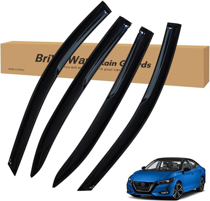 BriYorWay Vent Shades Rain Guards for Nissan Sentra 2020 2021 2022 2023 2024 2025 Accessories, for Nissan Sentra Window Deflectors Window Visors - Image 1